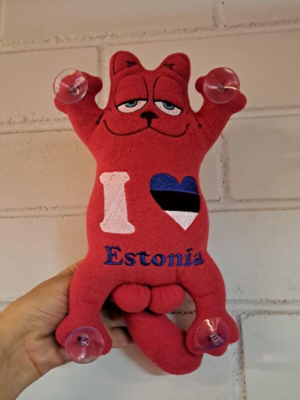 Kass Garfield autole "I love Estonia"